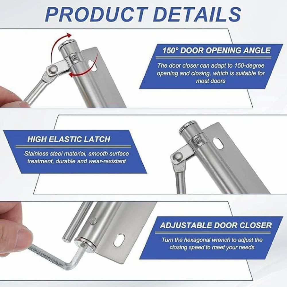 Automatic Door Closer – Adjustable Speed & Silent Operation