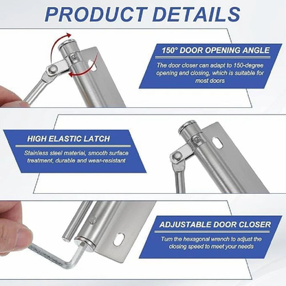 Automatic Door Closer – Adjustable Speed & Silent Operation