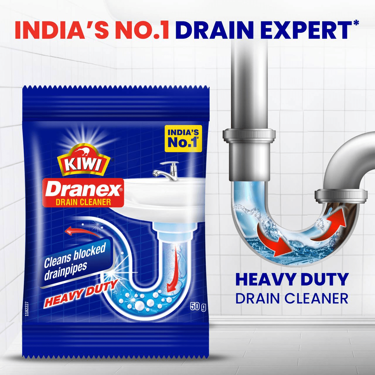 Drain Cleaner Powder PowerClean – Fast-Acting Clog Remover (50gX4=200g)
